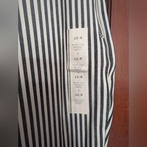 Striped, cigarette pants, retro